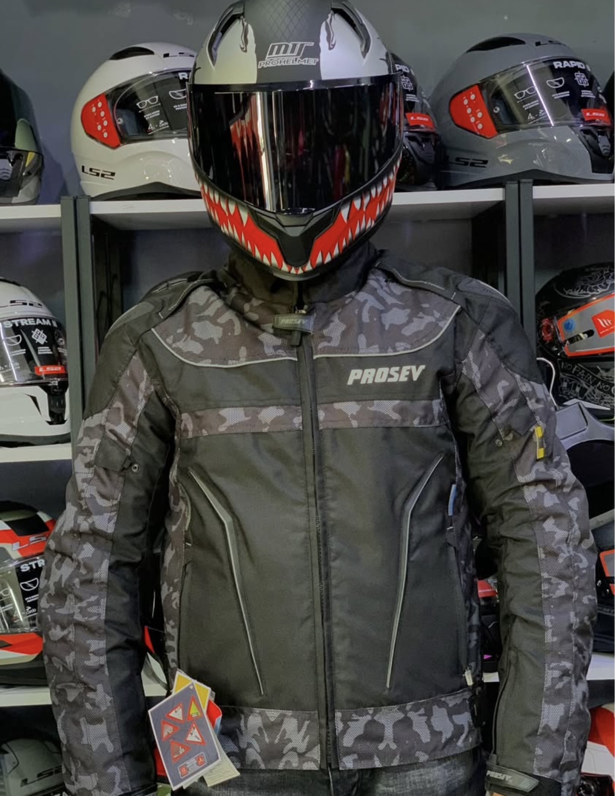  PROSEV KAMUFULAJ   186 H&Ouml;RG&Uuml;&Ccedil;L&Uuml;  4 MEVSİM FULL KORUMA MOTORCU MONTU