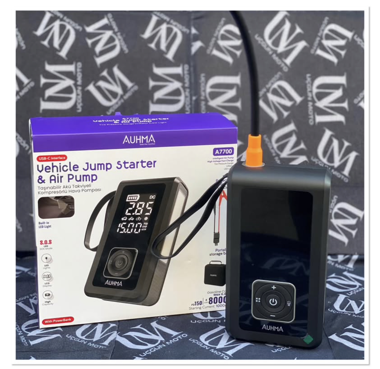 AUHMA A7700 AK&Uuml; TAKVİYELİ HAVA KOMPRES&Ouml;R&Uuml;