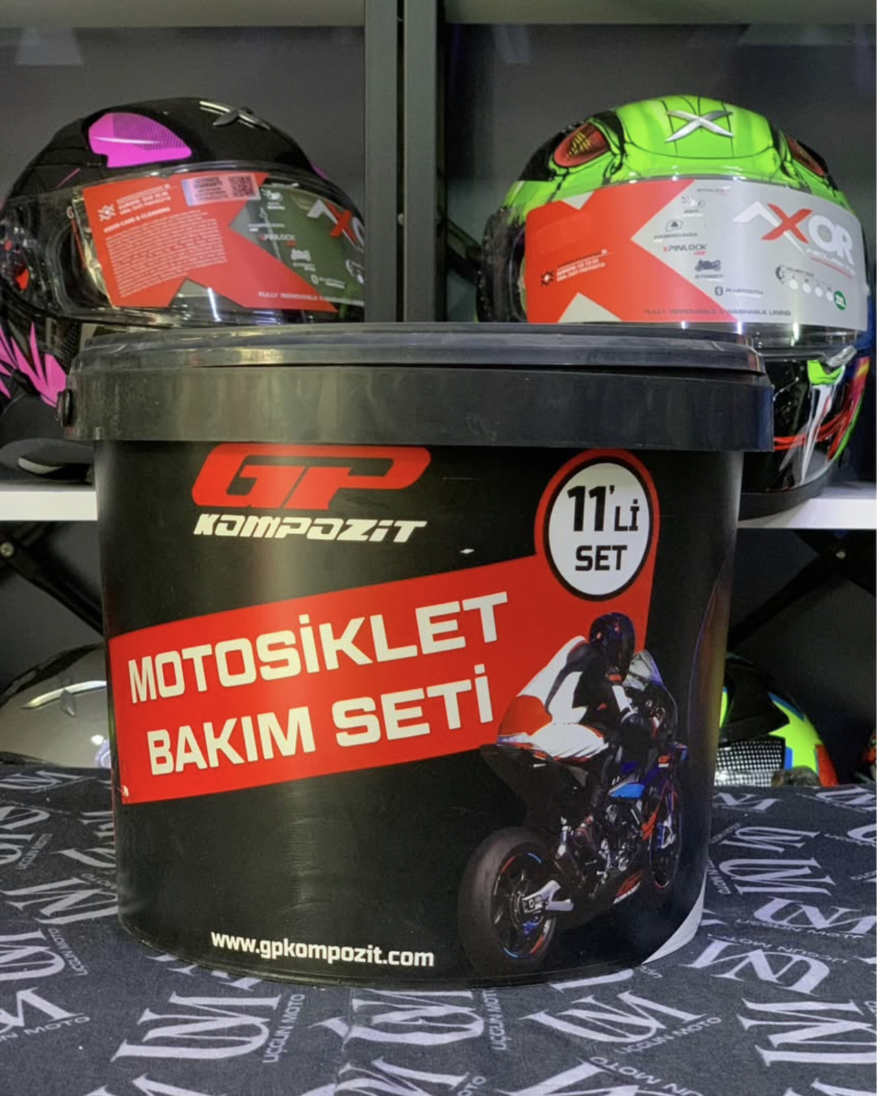 GP KOMPOZİT MOTOSİKLET BAKIM VE TEMİZLİK SETİ KOVA