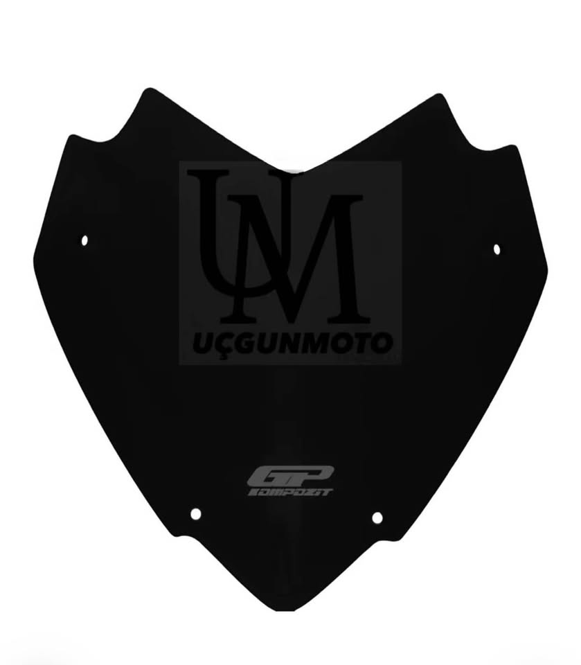GP Kompozit Yamaha XMAX 2018-2023 Uyumlu Spor &Ouml;n Cam Siyah 34cm