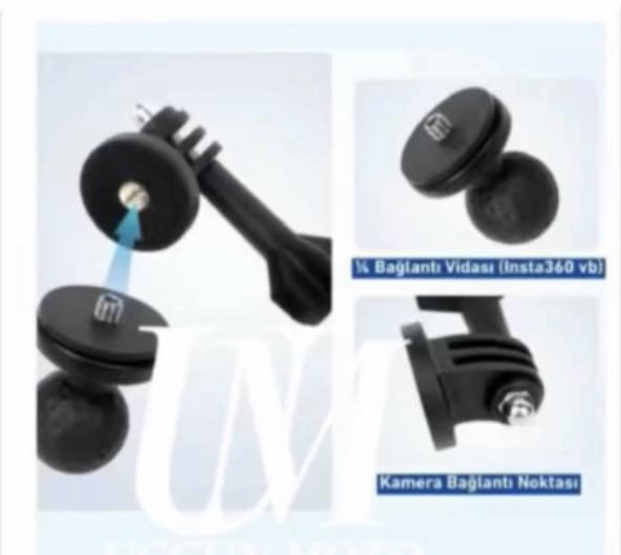 KNMASTER MC-110 AYARLANABİLİR MOTOSİKLET AYNA DİBİ KAMERA APARATI