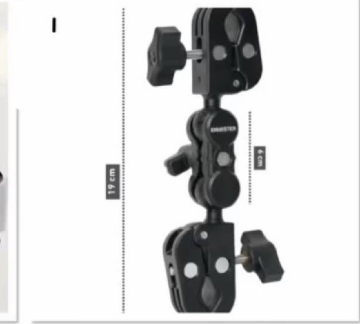 KNMASTER MC-160 AYARLANABİLİR &Ccedil;İFT YENGE&Ccedil; DOUBLE CLAMP KAMERA DESTEK APARATI