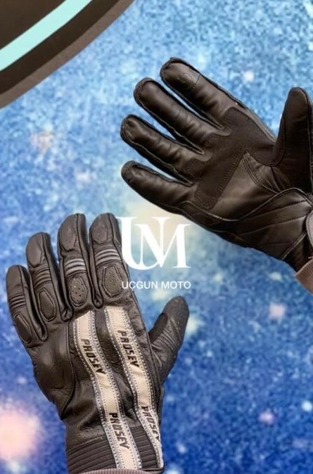 PROSEV GLV-12 KORUMALI DERİ MOTORCU ELDİVENİ 
