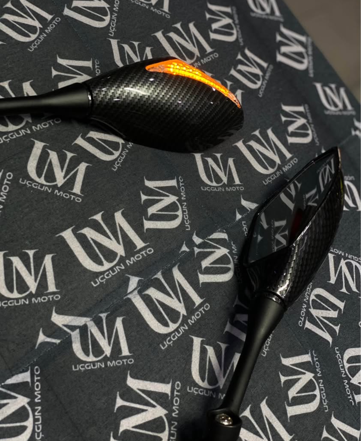 PSC- KARBON GRENAJ KALIN LEDLİ MOTOSİKLET AYNASI