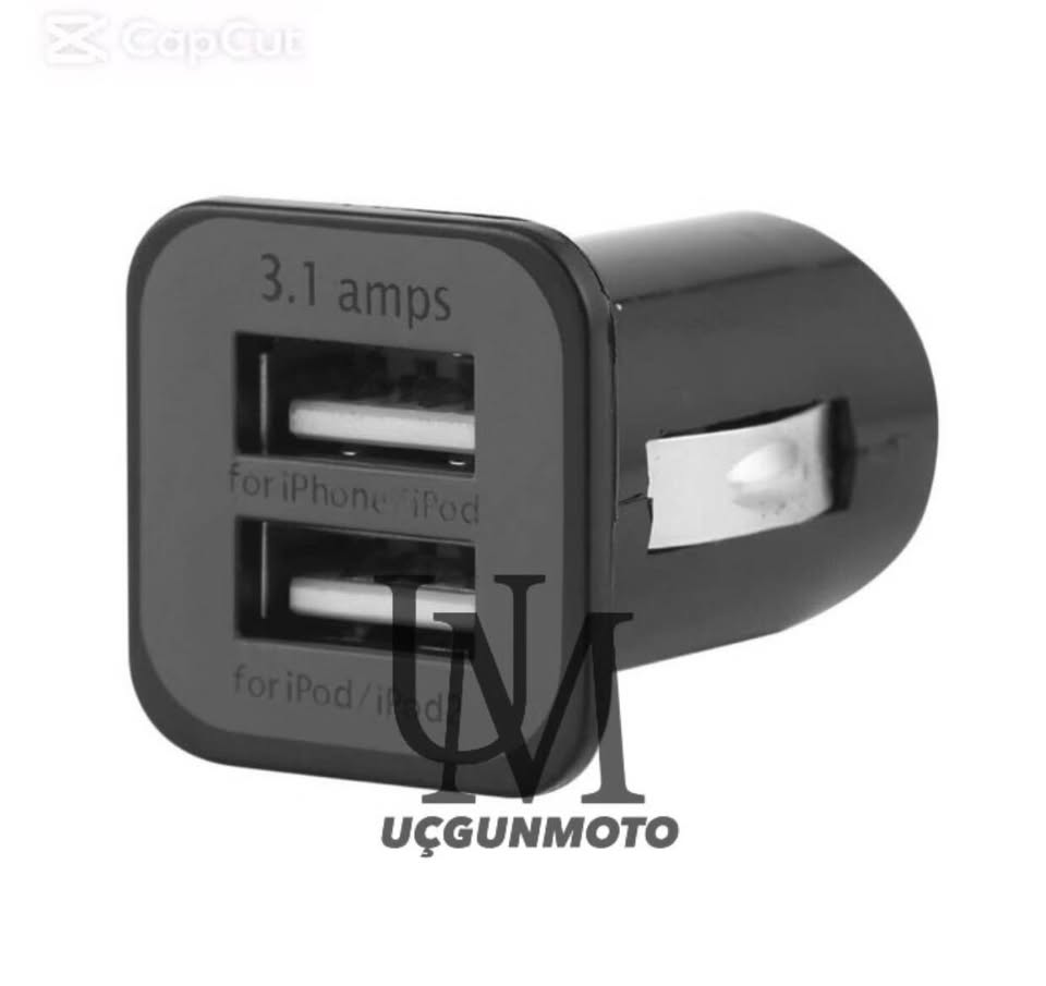 USAMS &Ccedil;İFT USB &Ccedil;AKMAKLIK ŞARJ ADAPT&Ouml;R&Uuml;